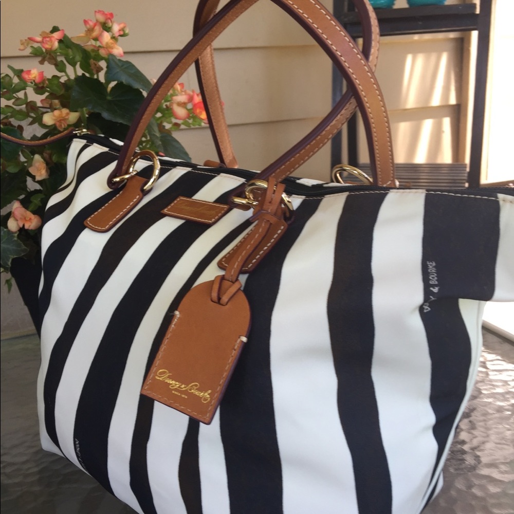 Dooney & Bourke zebra stripe Duffle /Purse